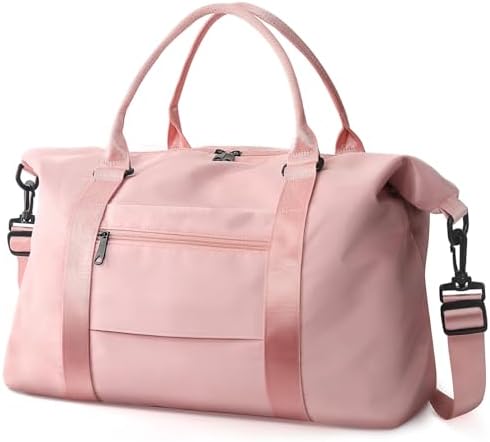 Travel Duffle Bag, Waterproof Weekender Bag Carry On Tote Bags for Women, Duffel Bag Sport Gym Bag for Men, Hospital Bag for Labor and Delivery, Overnight Bag Luggage Bag with Trolley Sleeve